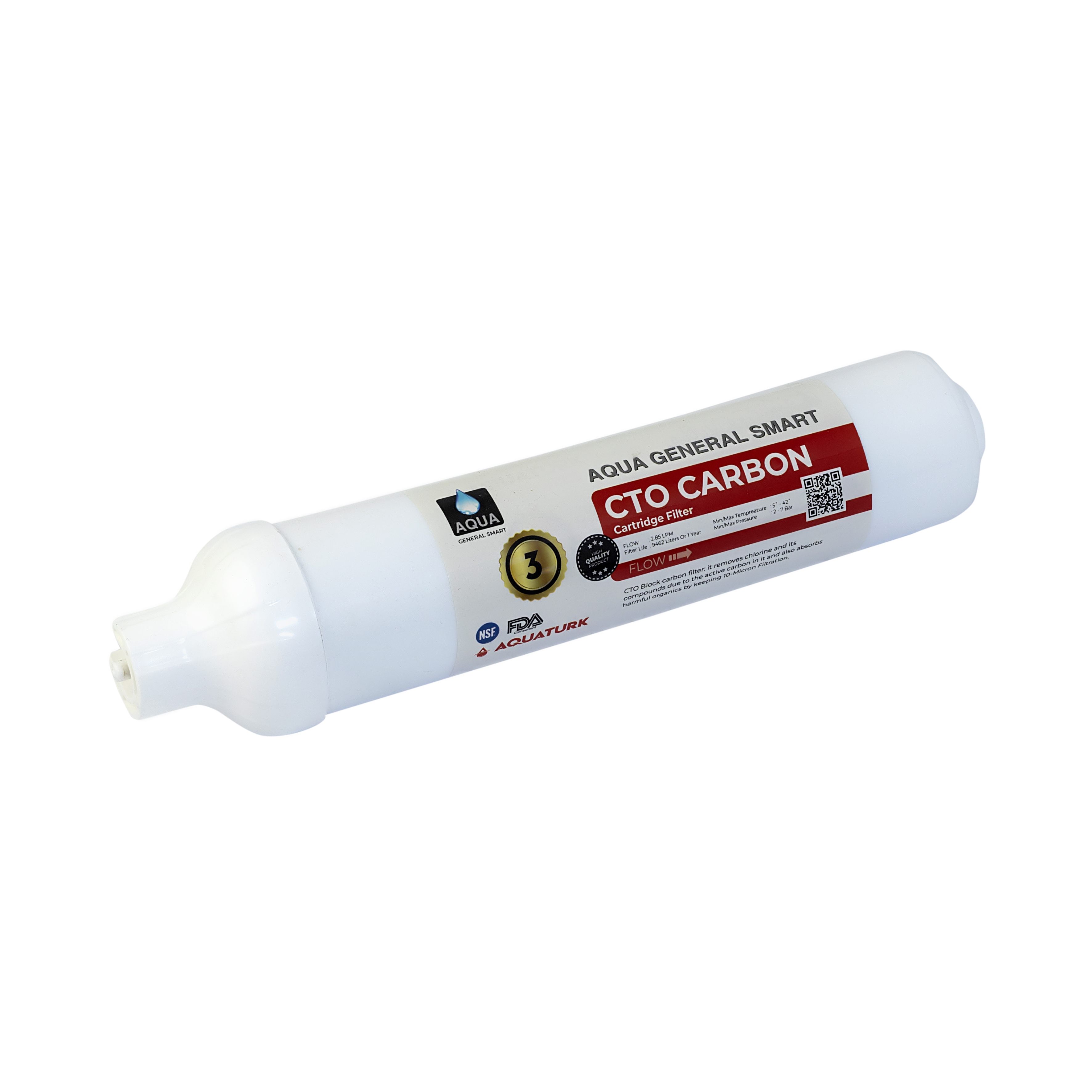 Aqua General Smart Third Stage Compact CTO Filter Cartridge | Final Integrated Purification