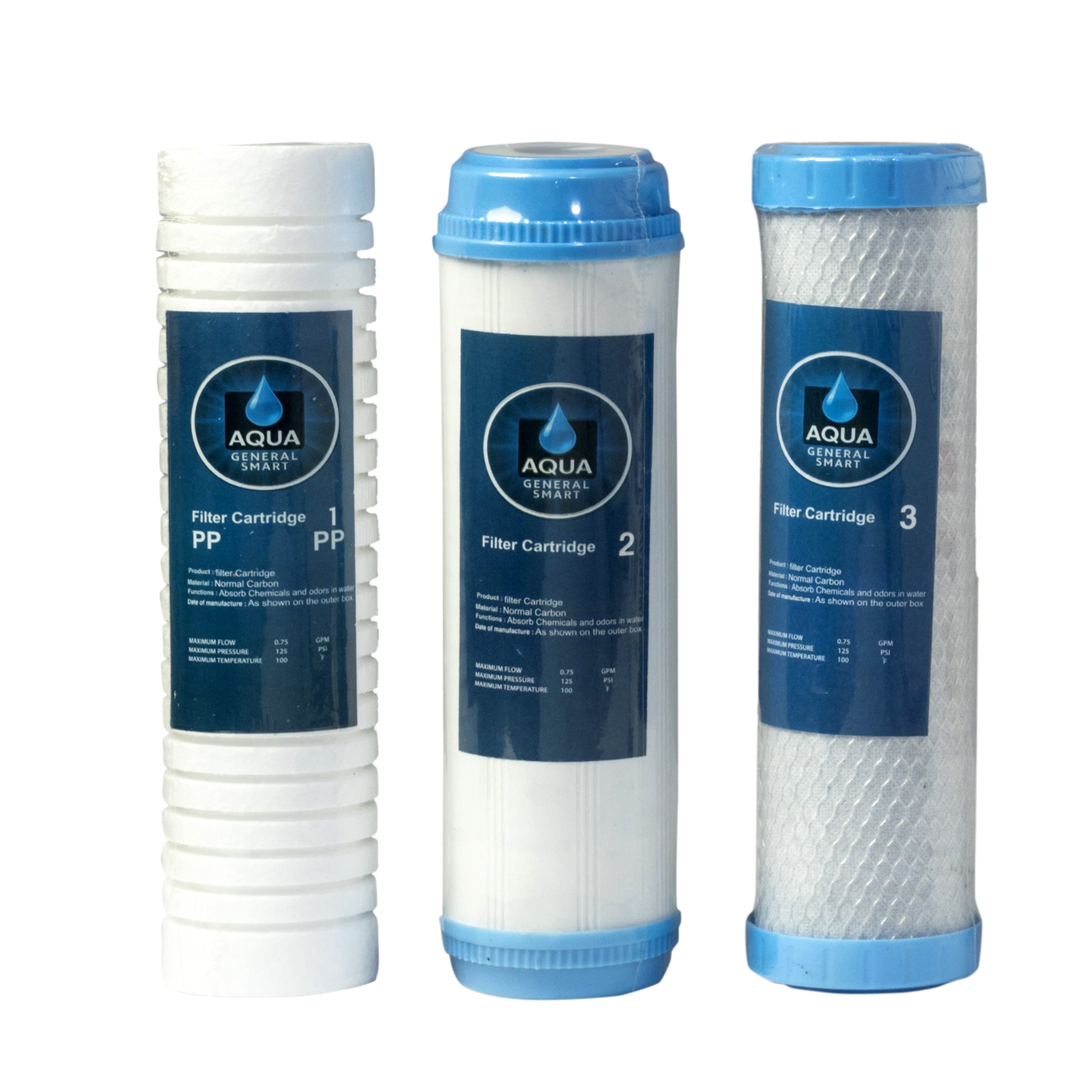 Aqua General Smart 3-Stage Filter Set (PP - GAC - CTO)